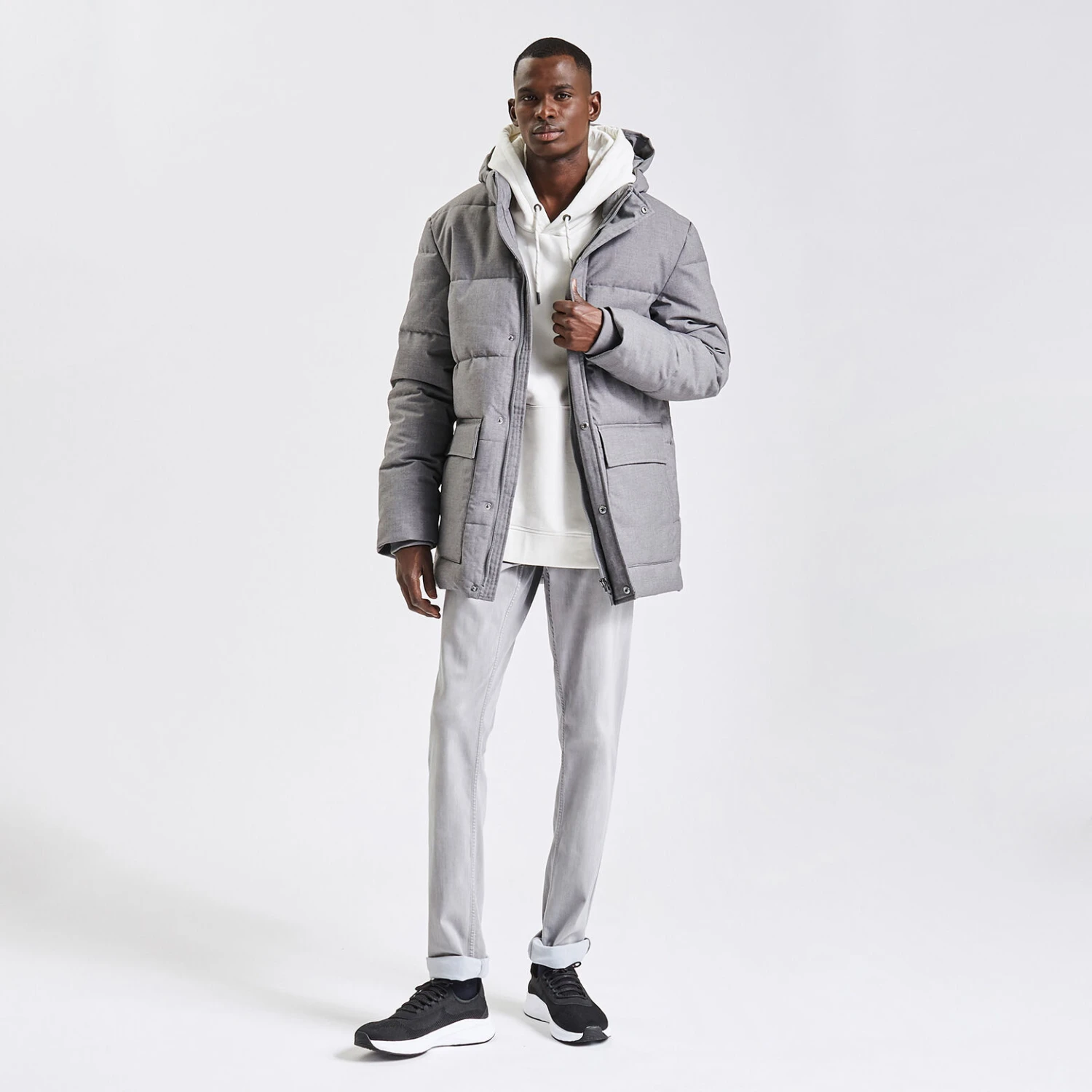 Doudoune Tissage Flanelle Et Col Montant 2 Doudoune Tissage Flanelle Et Col Montant – Image 2