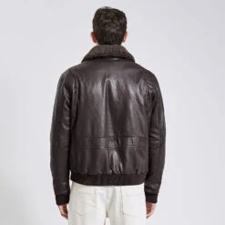 Blouson En Cuir Col Moutonné Amovible -Jules 1002707 17505 V3