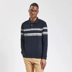 Polo Manches Longues Piqué Colorblock