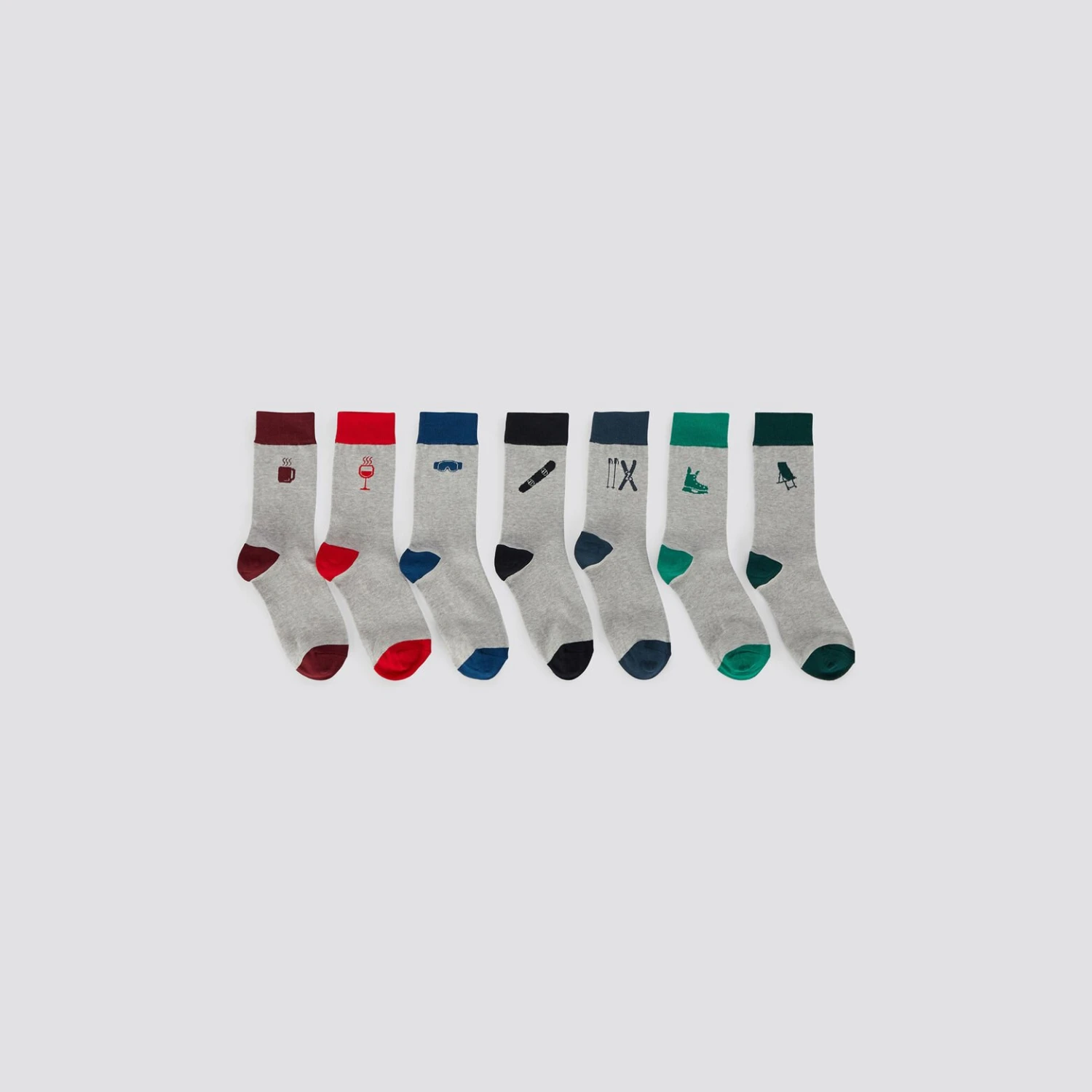 Coffret Cadeau De 7 Chaussettes Esprit Montagne 2 Coffret Cadeau De 7 Chaussettes Esprit Montagne – Image 2