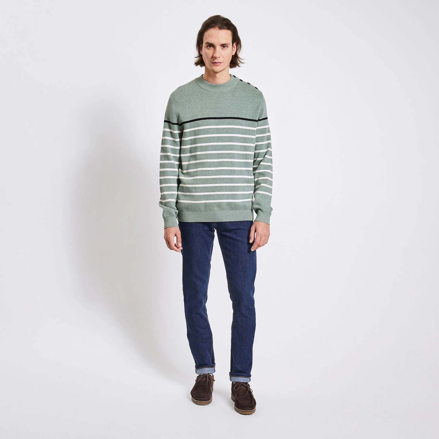 Pull Marinière à Col Rond 2 Pull Marinière à Col Rond – Image 2