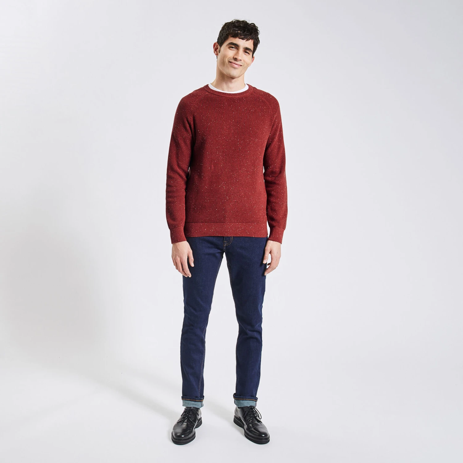 Pull Gaufré à Col Rond 2 Pull Gaufré à Col Rond – Image 2