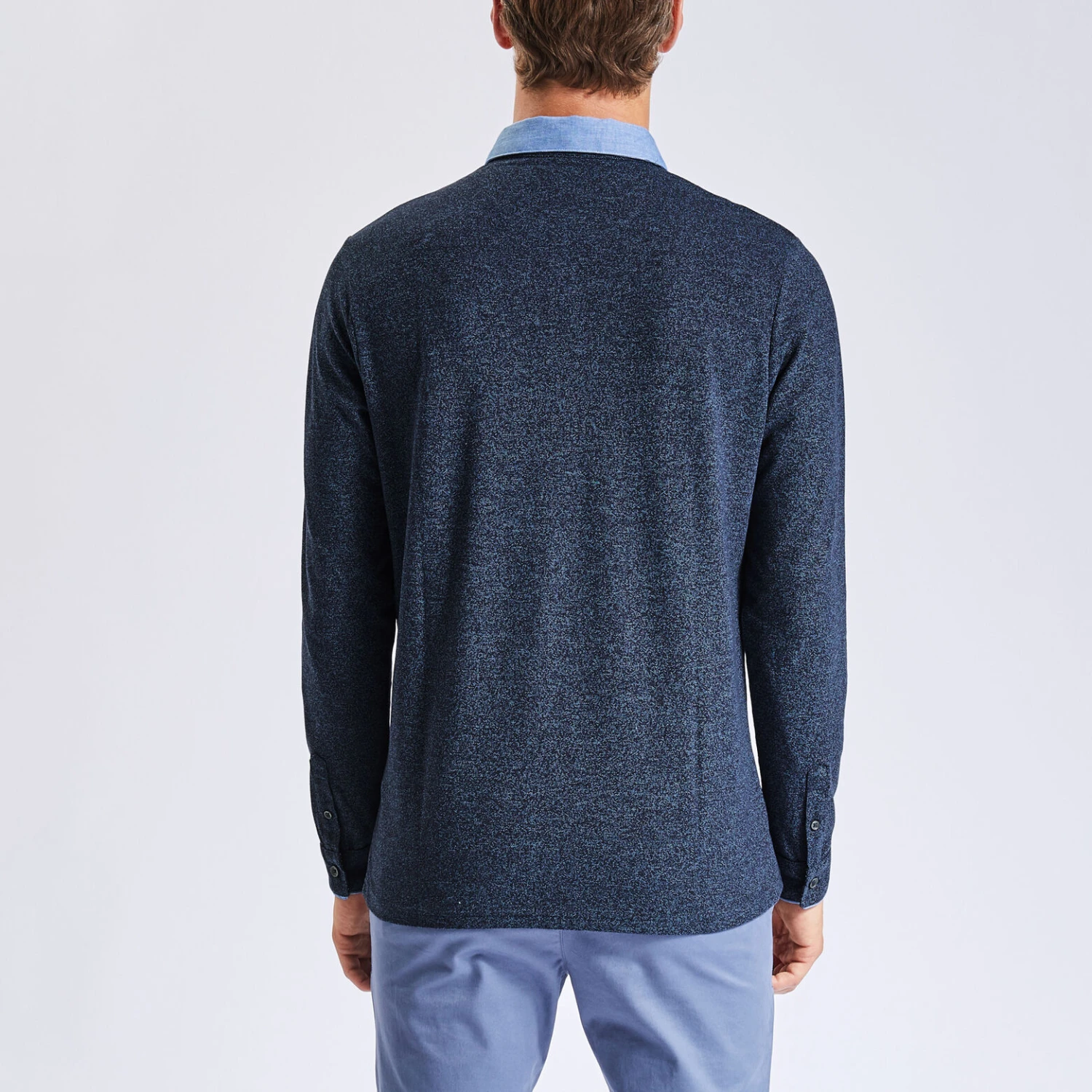 Polo Manches Longues Maille Piquée Moulinée Col Ox 6 Polo Manches Longues Maille Piquée Moulinée Col Ox – Image 6