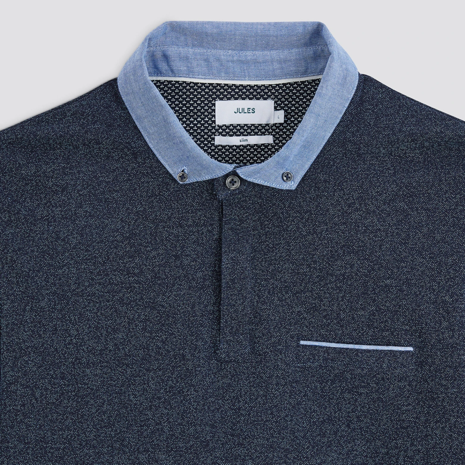 Polo Manches Longues Maille Piquée Moulinée Col Ox 8 Polo Manches Longues Maille Piquée Moulinée Col Ox – Image 8