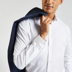 Chemise Slim Sans Repassage Unie Coton -Jules 1003064 10000 V4