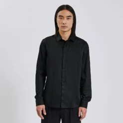 Chemise Slim Unie Coton Biologique Satin -Jules 1003070 18000 V2