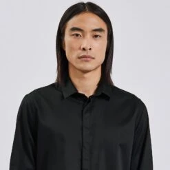 Chemise Slim Unie Coton Biologique Satin -Jules 1003070 18000 V4