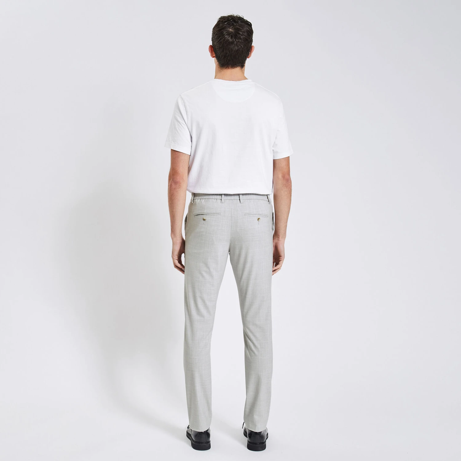 Pantalon Chino Slim à Carreaux Bi-stretch 6 Pantalon Chino Slim à Carreaux Bi-stretch – Image 6