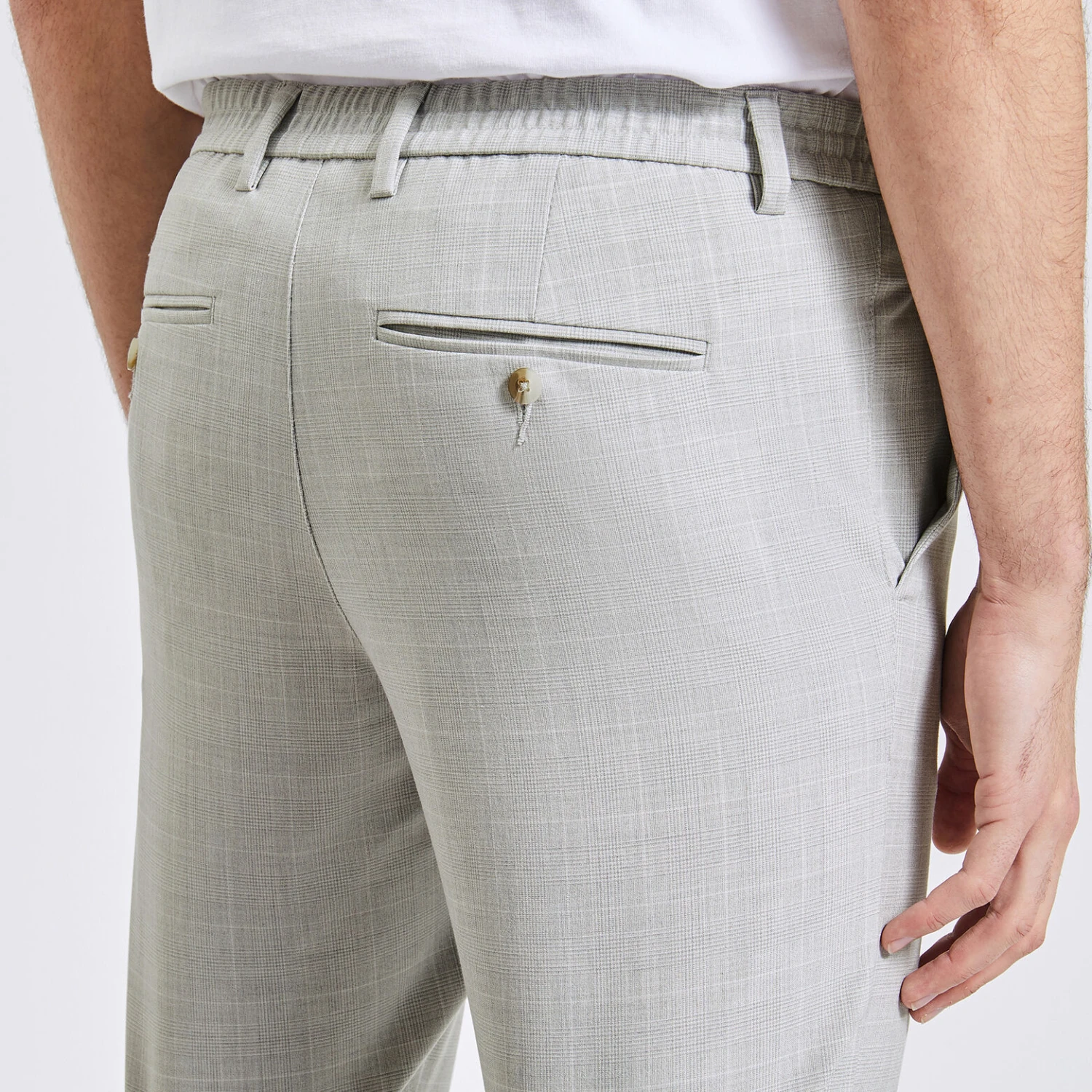 Pantalon Chino Slim à Carreaux Bi-stretch 3 Pantalon Chino Slim à Carreaux Bi-stretch – Image 3