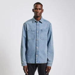 Surchemise En Jean En Coton Et Chanvre -Jules 1003121 11025 V2