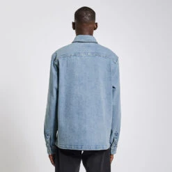 Surchemise En Jean En Coton Et Chanvre -Jules 1003121 11025 V3