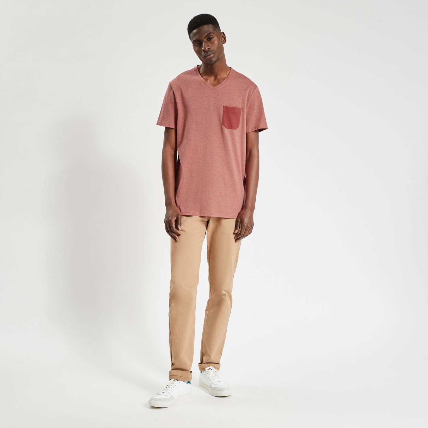 Tee Shirt Col V Matière Fantaisie 2 Tee Shirt Col V Matière Fantaisie – Image 2