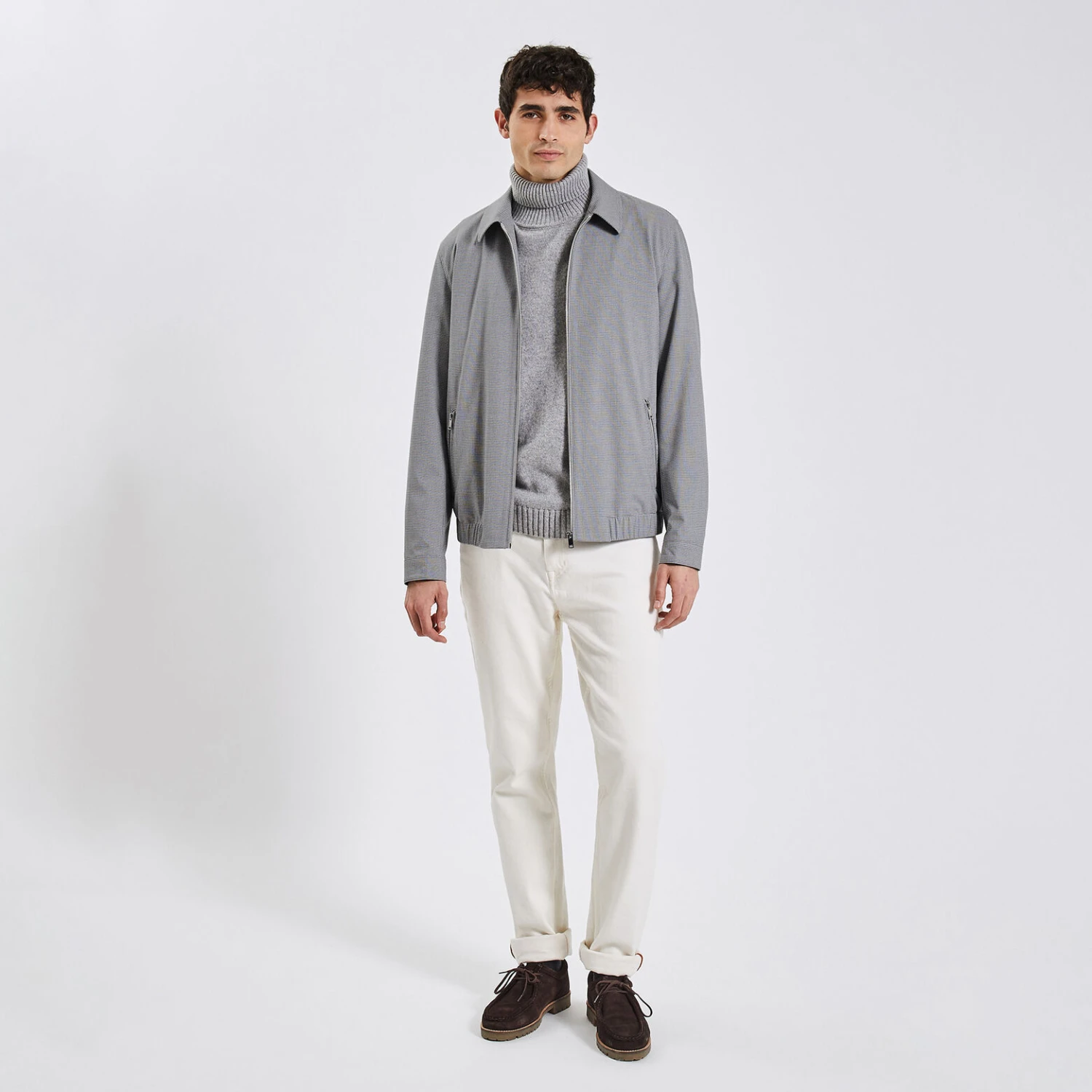 Blouson Zippé Col Chemise 4 Blouson Zippé Col Chemise – Image 4