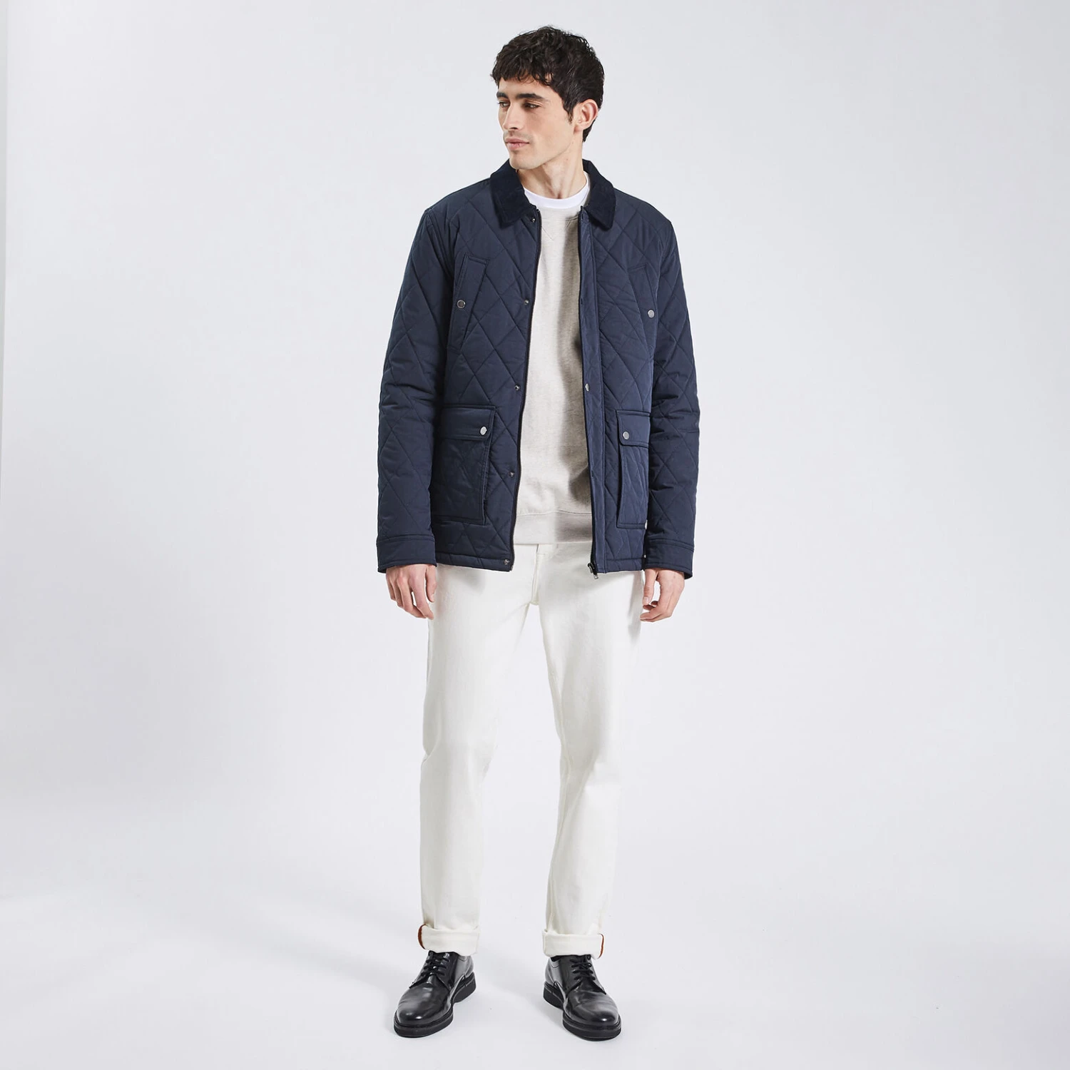 Blouson Col Chemise Matelassé 2 Blouson Col Chemise Matelassé – Image 2