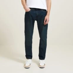 Jean Straight 4 Longueurs En Coton Et Polyester Re