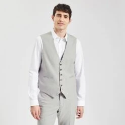 Gilet De Costume Slim Bi-ton