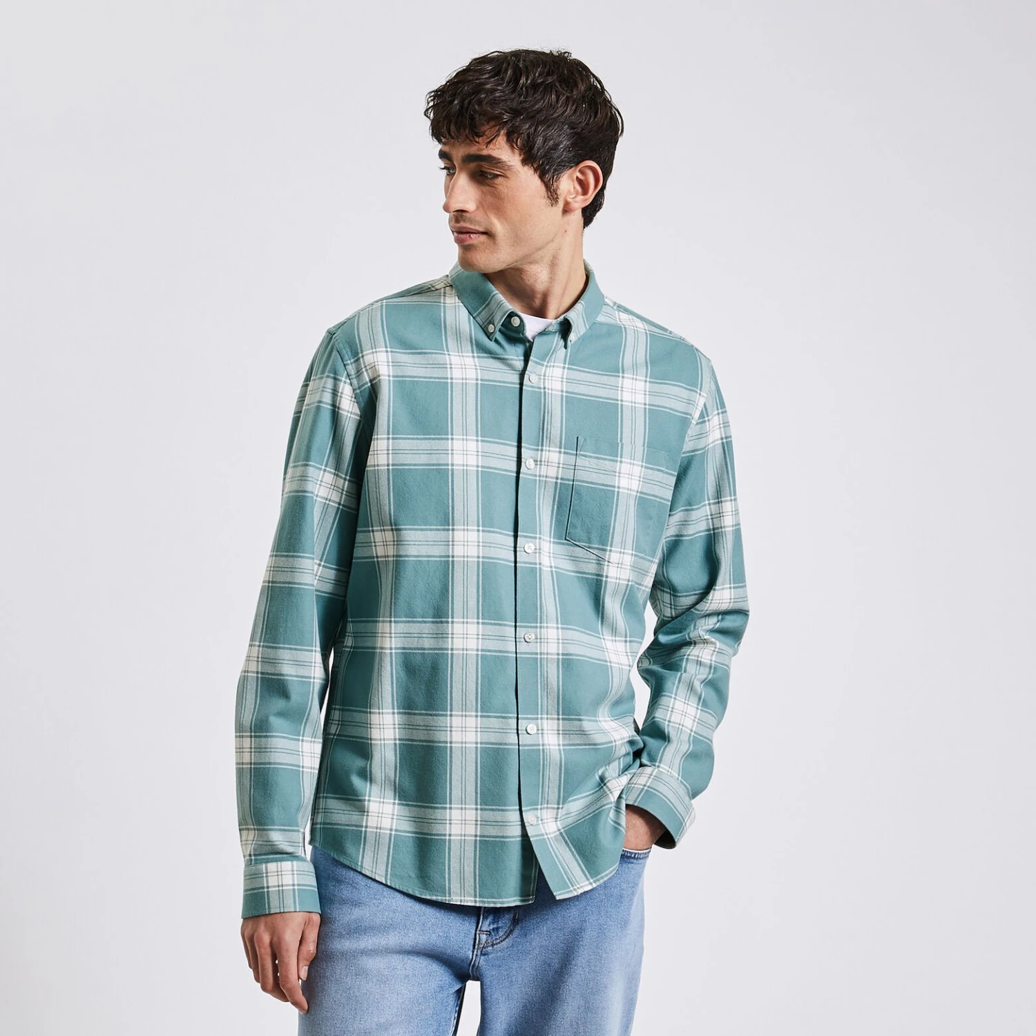 Chemise Regular Carreaux Coton Recyclé 1 Chemise Regular Carreaux Coton Recyclé