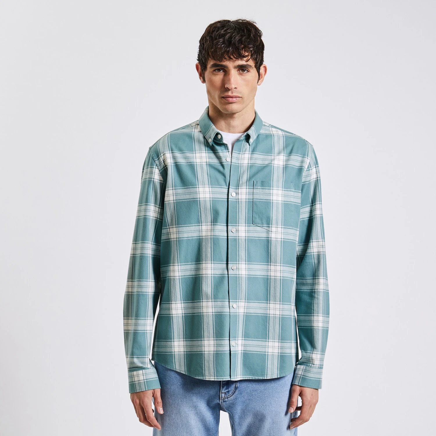 Chemise Regular Carreaux Coton Recyclé 5 Chemise Regular Carreaux Coton Recyclé – Image 5