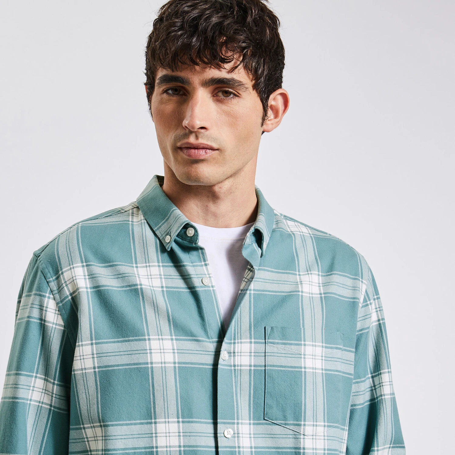 Chemise Regular Carreaux Coton Recyclé 3 Chemise Regular Carreaux Coton Recyclé – Image 3