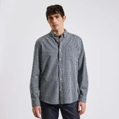 Chemise Regular Carreaux Neps Coton