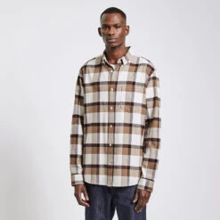 Chemise Regular à Carreaux Coton Recyclé