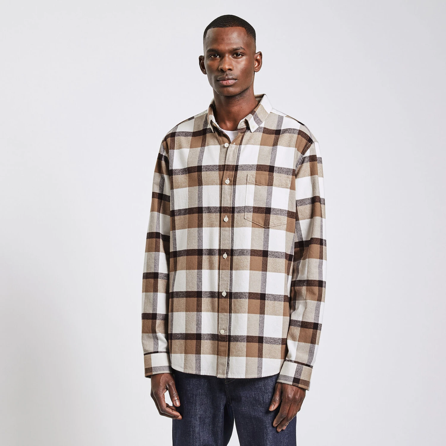 Chemise Regular à Carreaux Coton Recyclé 1 Chemise Regular à Carreaux Coton Recyclé