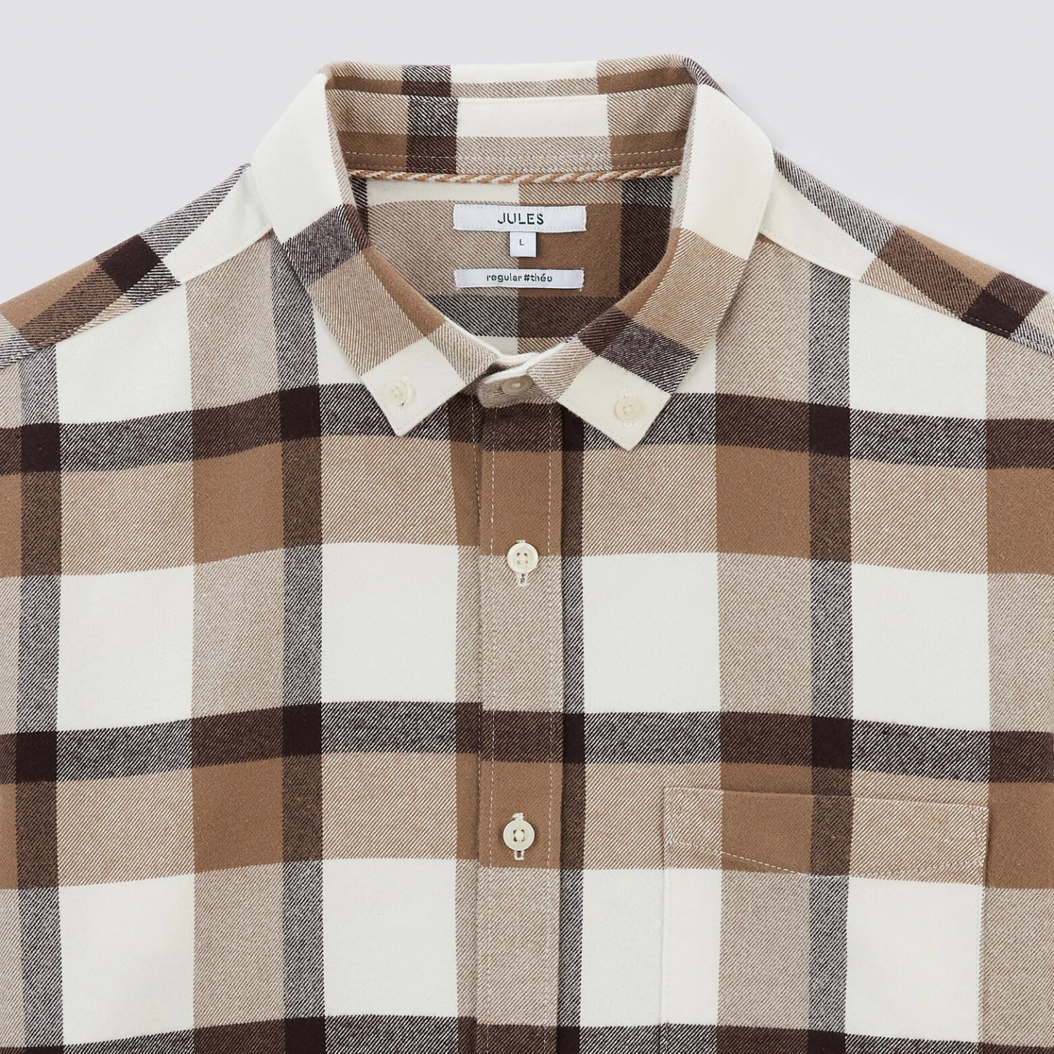 Chemise Regular à Carreaux Coton Recyclé 8 Chemise Regular à Carreaux Coton Recyclé – Image 8