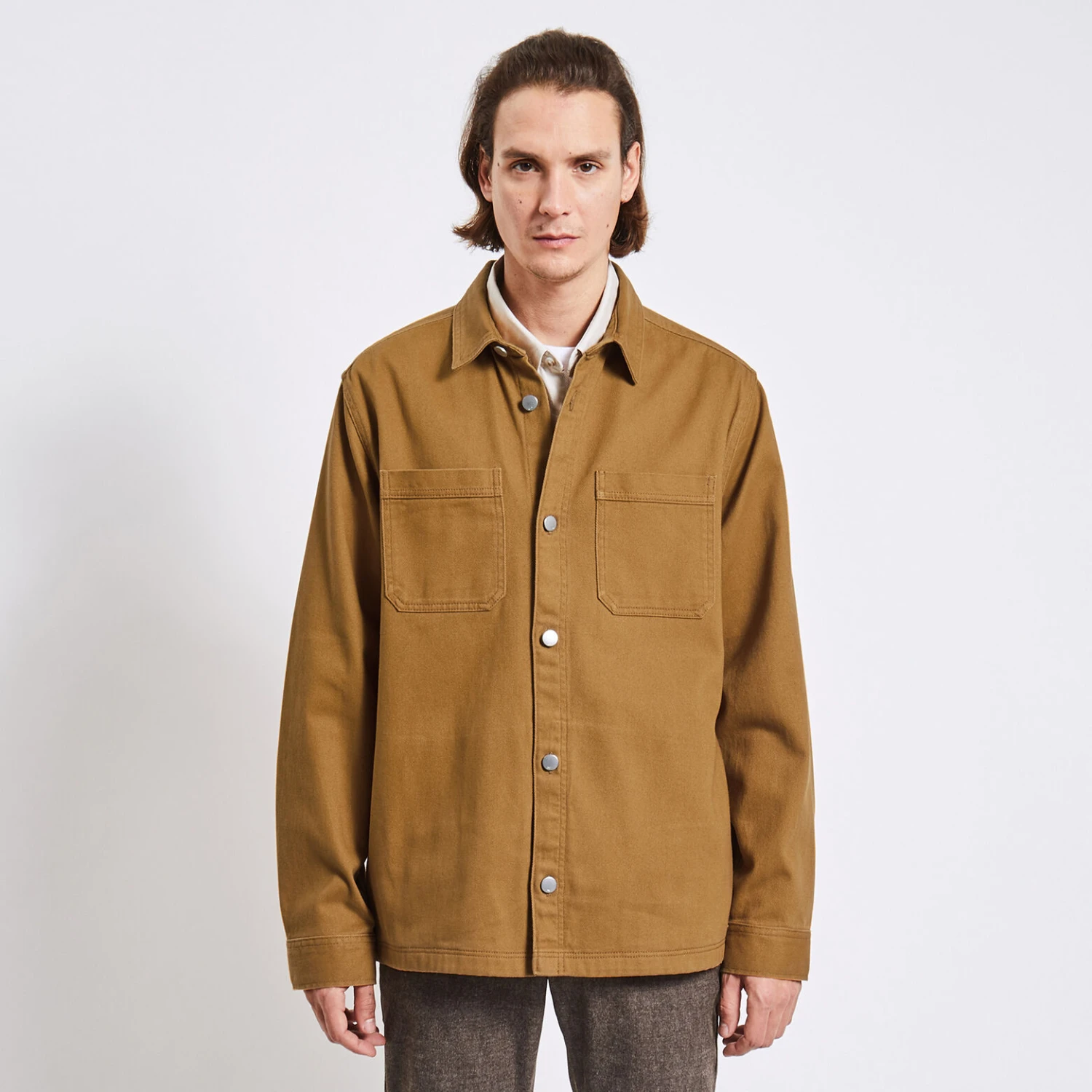 Surchemise Unie Coton Recyclé 4 Surchemise Unie Coton Recyclé – Image 4