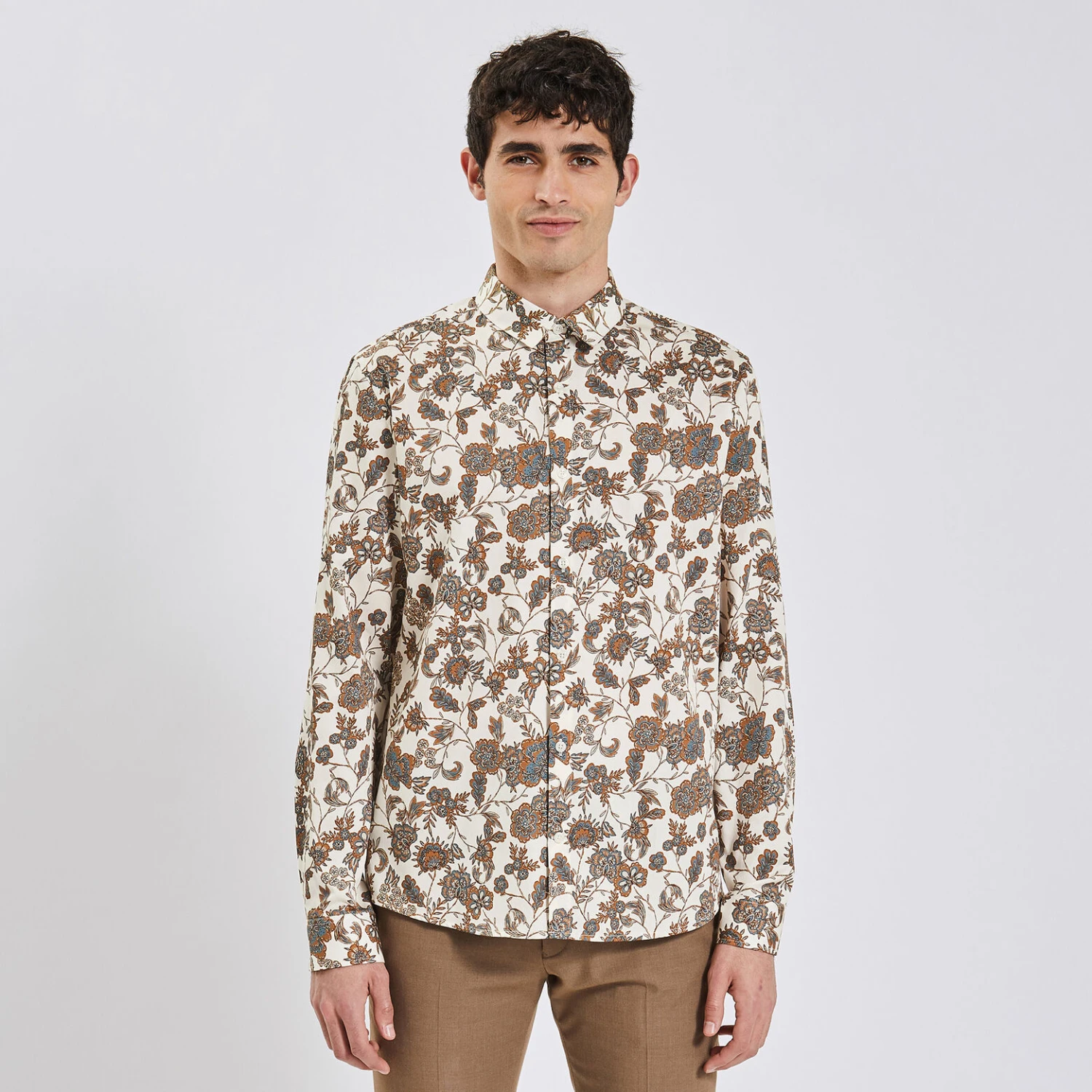 Chemise Regular Imprimé Fleur Coton 5 Chemise Regular Imprimé Fleur Coton – Image 5