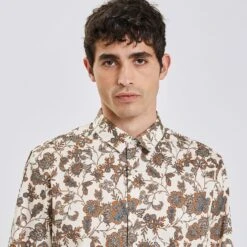 Chemise Regular Imprimé Fleur Coton 12 Chemise Regular Imprimé Fleur Coton -Jules 1003283 10100 V4