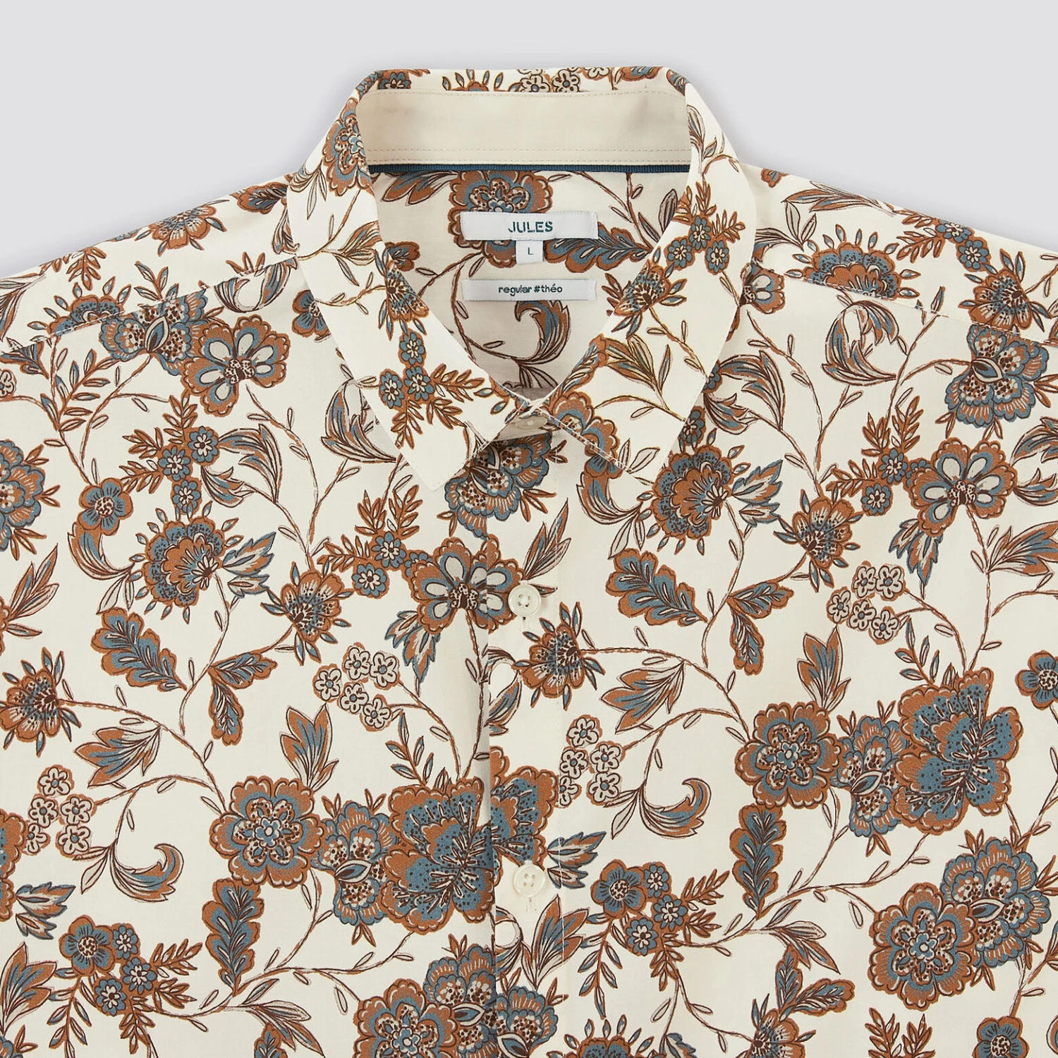 Chemise Regular Imprimé Fleur Coton 8 Chemise Regular Imprimé Fleur Coton – Image 8