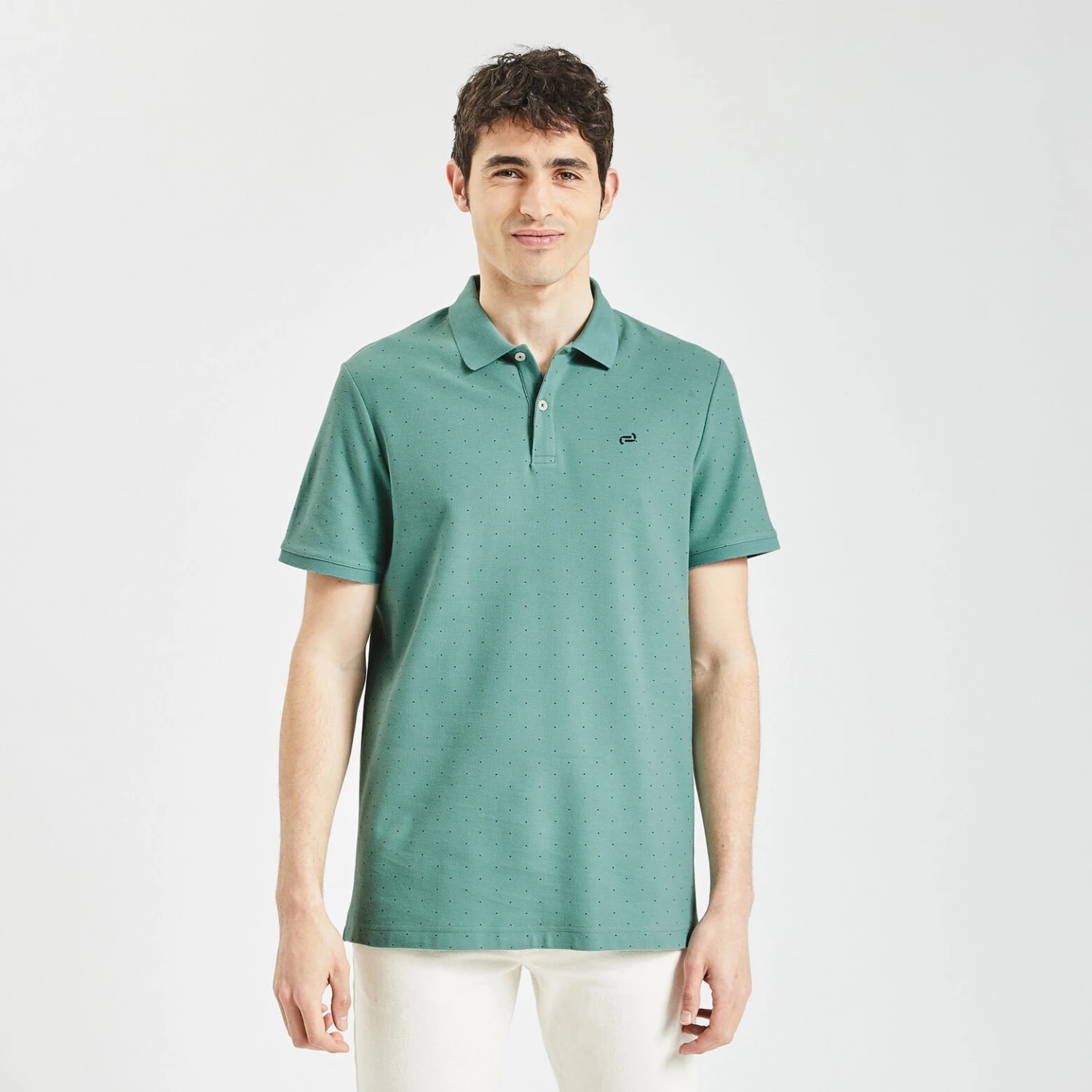 Polo Manches Courtes Piqué à Pois 5 Polo Manches Courtes Piqué à Pois – Image 5
