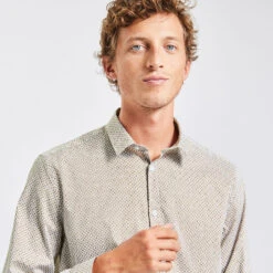 Chemise Imprimé Géométrique Satin -Jules 1003340 12015 V4