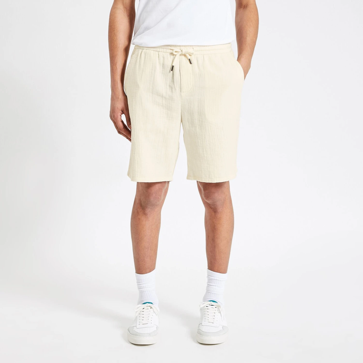 Bermuda Taille élastiquée Gaze De Coton 1 Bermuda Taille élastiquée Gaze De Coton