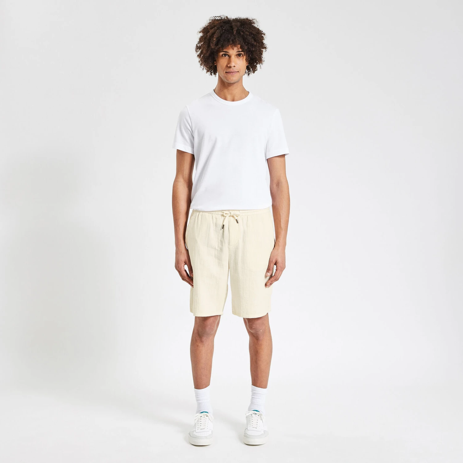 Bermuda Taille élastiquée Gaze De Coton 4 Bermuda Taille élastiquée Gaze De Coton – Image 4