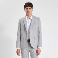 Veste De Costume Slim Bi-ton