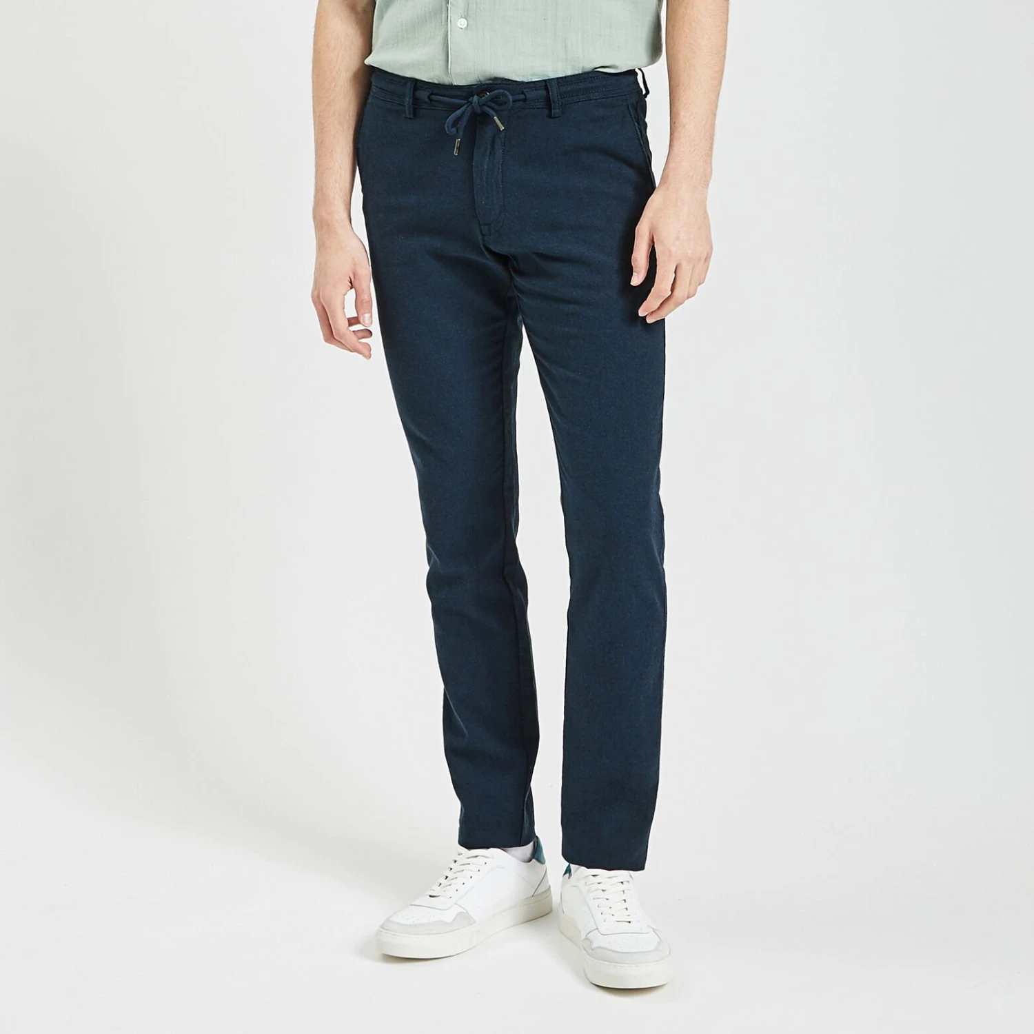 Pantalon Taille élastiquée En Coton Lin 1 Pantalon Taille élastiquée En Coton Lin