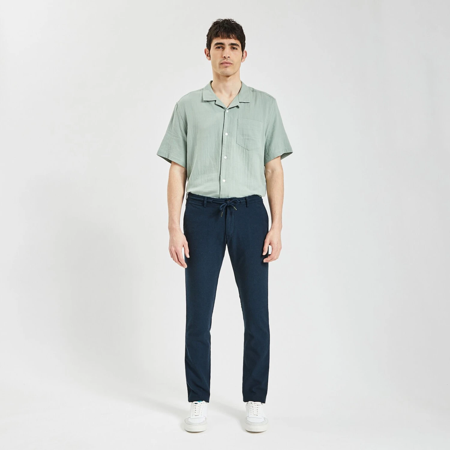 Pantalon Taille élastiquée En Coton Lin 4 Pantalon Taille élastiquée En Coton Lin – Image 4