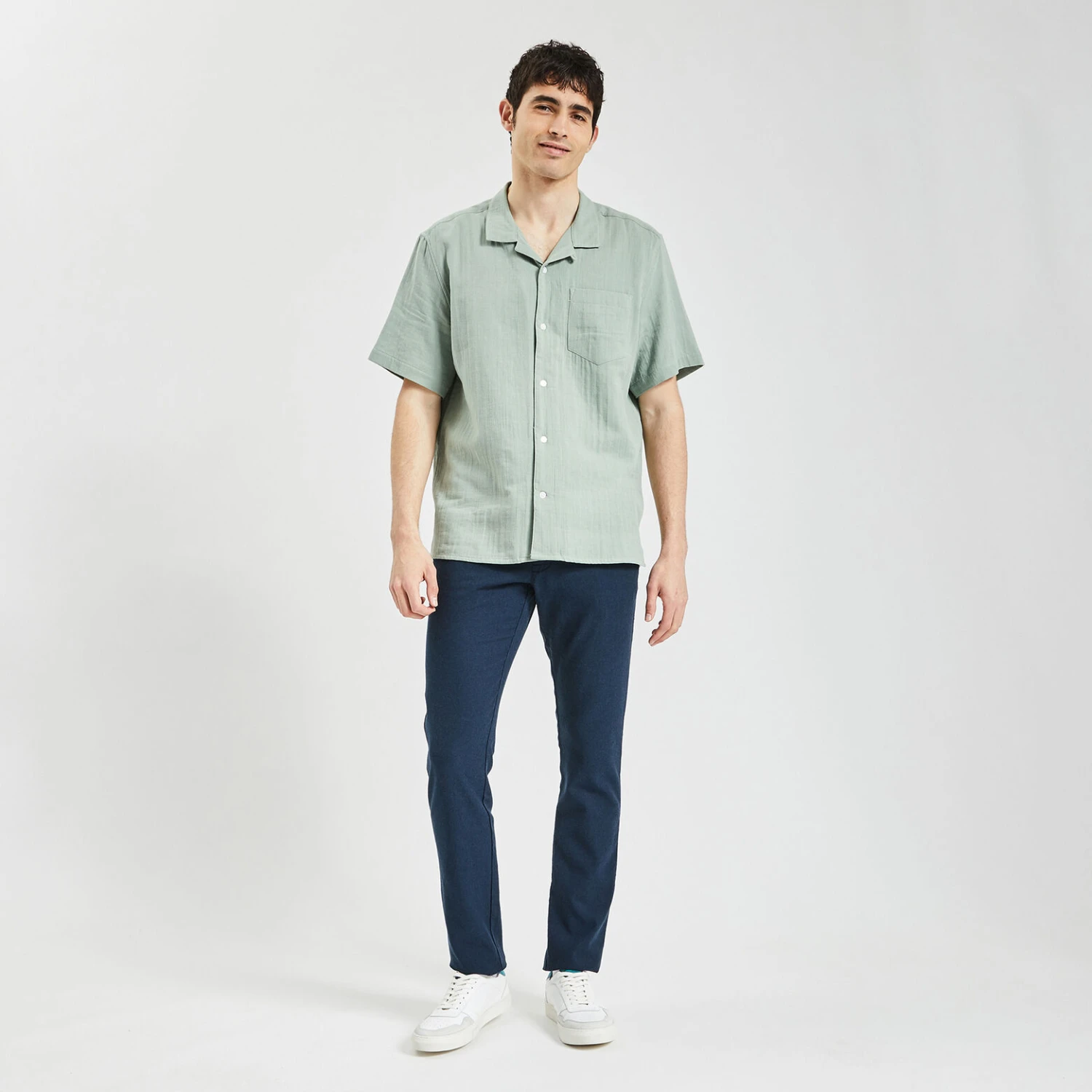 Pantalon Taille élastiquée En Coton Lin 2 Pantalon Taille élastiquée En Coton Lin – Image 2