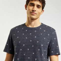 Tee Shirt Matière Fantaisie Et Imprimé All Over 11 Tee Shirt Matière Fantaisie Et Imprimé All Over -Jules 1003510 11307 V4