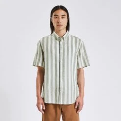 Chemisette Regular Rayures Coton Lin -Jules 1003541 16000 V2