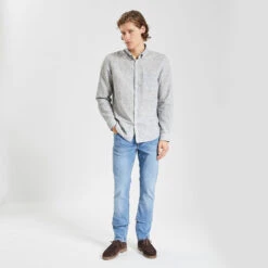 Chemise Regular Imprimé Fleur Coton Lin 13 Chemise Regular Imprimé Fleur Coton Lin -Jules 1003544 10009 V6