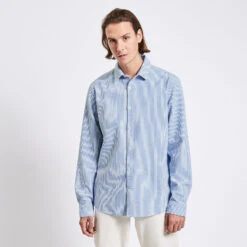 Chemise Regular Rayures Coton Seersucker