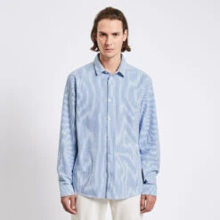 Chemise Regular Rayures Coton Seersucker -Jules 1003575 11000 V2