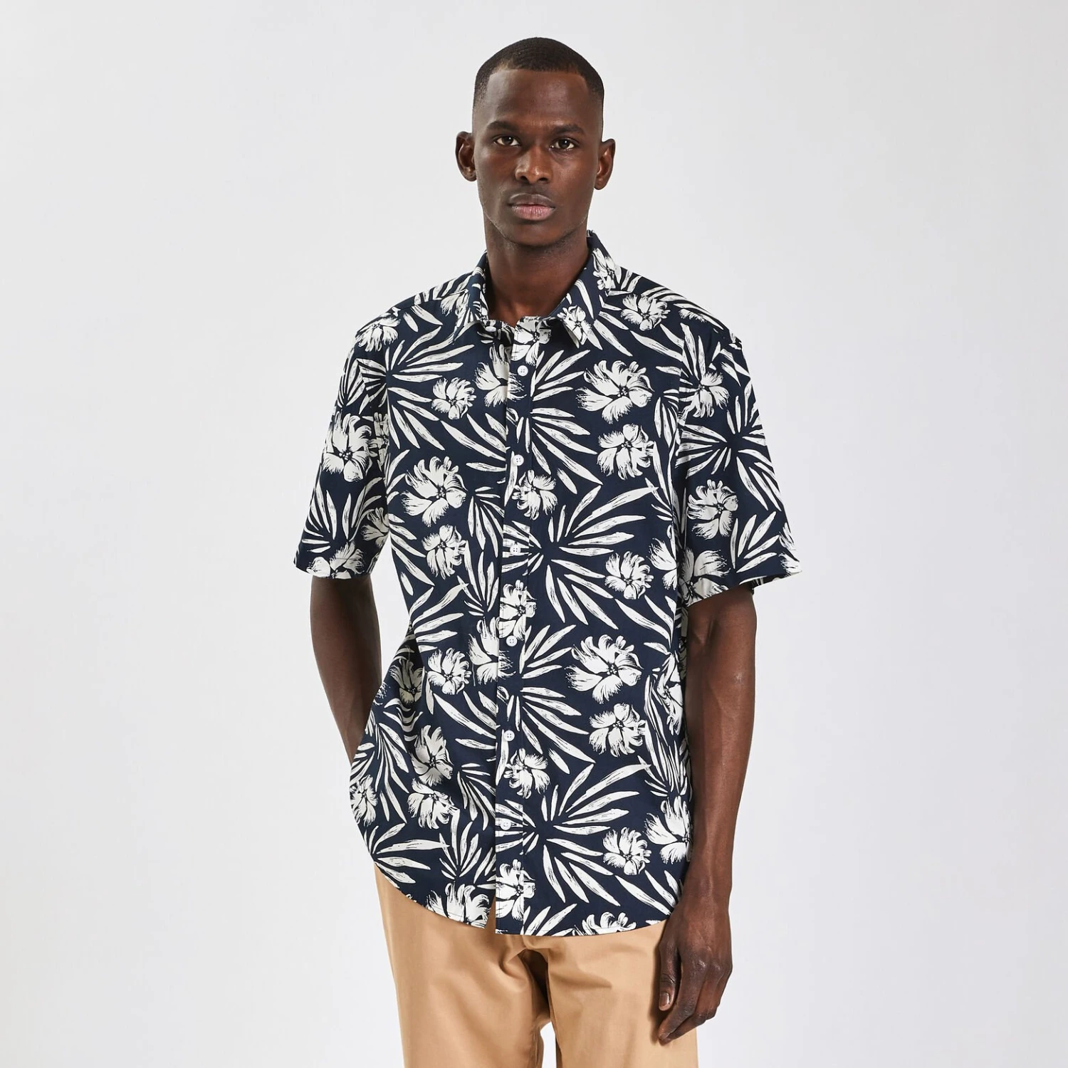 Chemisette Hawaïenne Regular à Fleurs Coton Biolog 1 Chemisette Hawaïenne Regular à Fleurs Coton Biolog