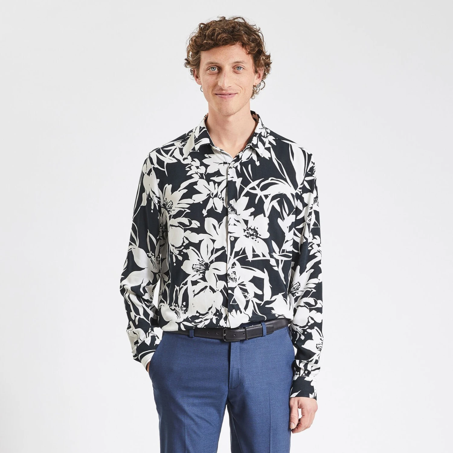 Chemise Regular Imprimé Grosse Fleur Viscose 1 Chemise Regular Imprimé Grosse Fleur Viscose