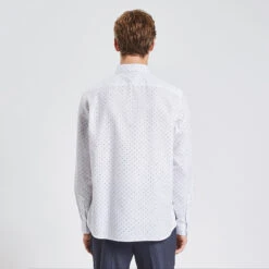Chemise Regular Sans Repassage Coton Jacquard -Jules 1003604 10000 V3