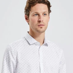 Chemise Regular Sans Repassage Coton Jacquard -Jules 1003604 10000 V4