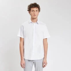 Chemisette Slim Unie Coton Biologique -Jules 1003606 10000 V2