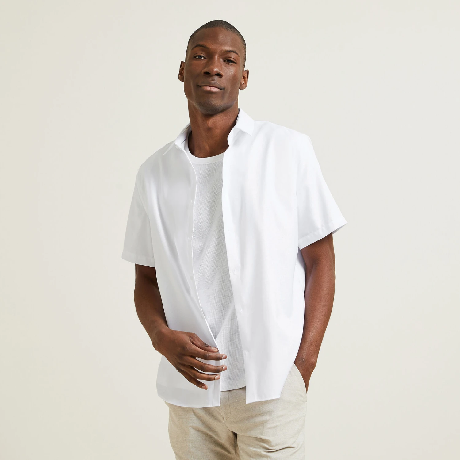 Chemisette Regular Sans Repassage Unie Coton 1 Chemisette Regular Sans Repassage Unie Coton